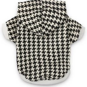DroolingDog Dog Hoodie Houndstooth Clothes Pet Sweatshirt Dog Shirts